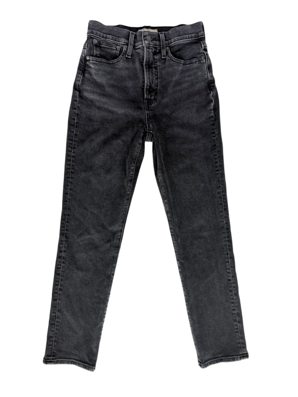 Madewell Perfect Vintage Jeans Black High Rise Straight Leg Women’s 25 - Picture 1 of 7